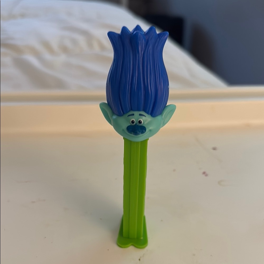 Blue and Green Troll Doll Pencil Topper Toy